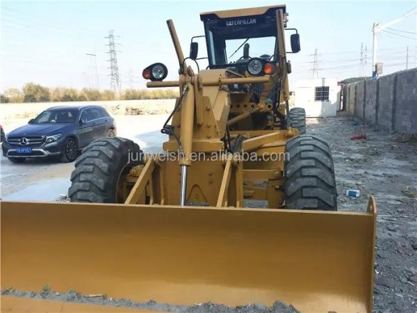 Manufacturing Plant Used Caterpillar Motor Grader CAT 140K 140H with Front Blade Bucket