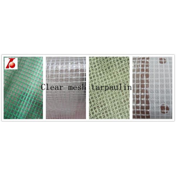 blue color PE Tarpaulin in 60gsm with holes