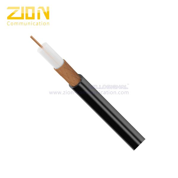 Cabo coaxial de cobre da trança RG59 de 95% com o condutor de cobre de 0.58mm para CATV