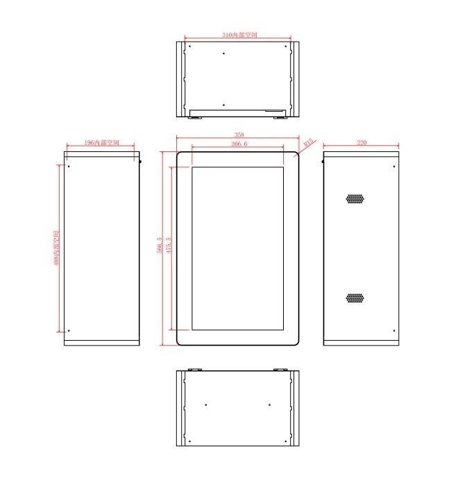 21.5 Inch Transparent Product Display Cabinet for Premium Visual Merchandising Spaces