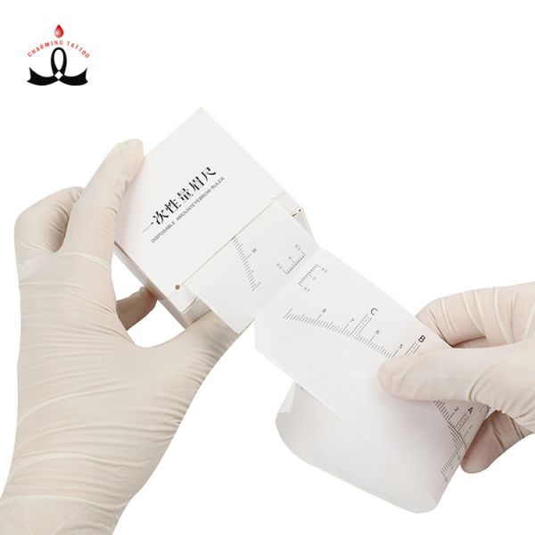 Clear Permanent Makeup Microblading Eyebrow Ruler Sticker 50pcs/ Roll