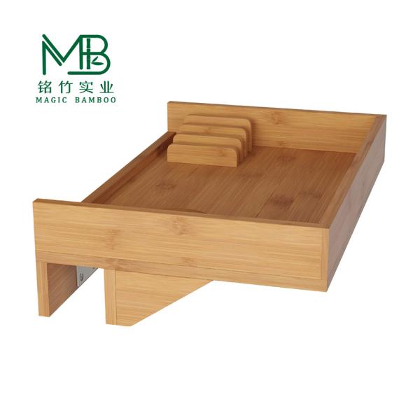 Wholesale Bamboo Eco-Friendly Bedside Storage Box Rack For School Dormitories
