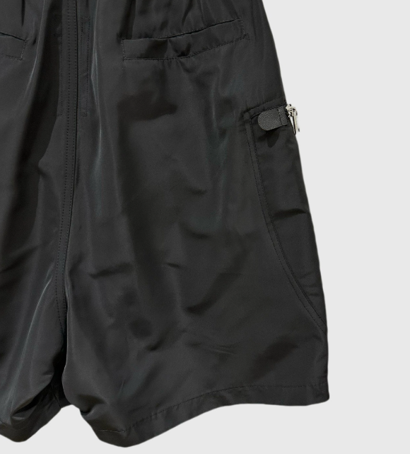 Dark Sports Sweat Shorts Multi Zipper Mens Drawstring Cargo Shorts RO Style