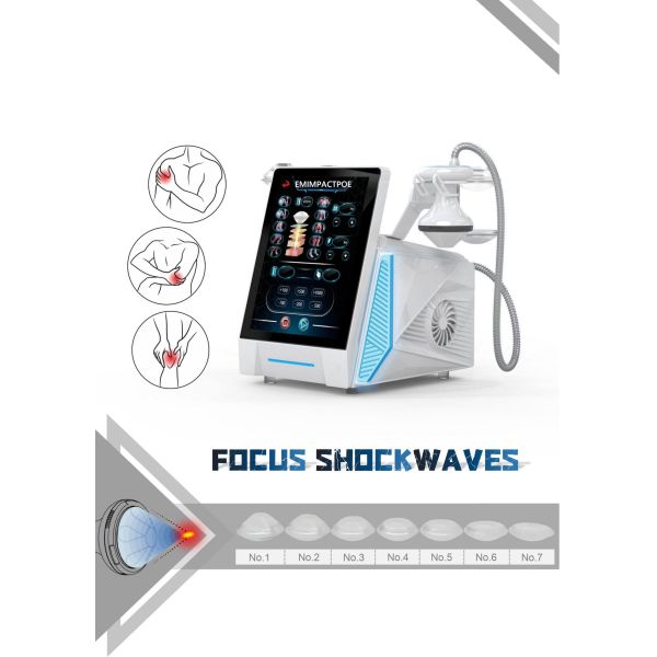8Bar Less Tissue Damage Focus Shockwave Therapy Machine  Physiotherapy Deep Tissue Healing Pain Relief