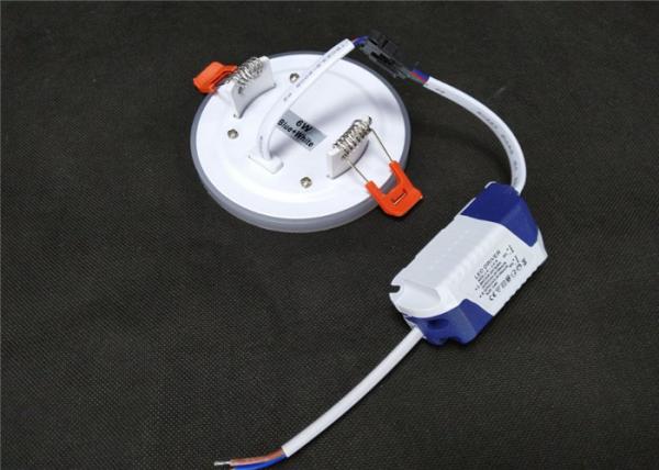 2 In 1 Two - Color Concealed Round Slim LED Panel Light 6 Watt For Meeting Room / Showroom