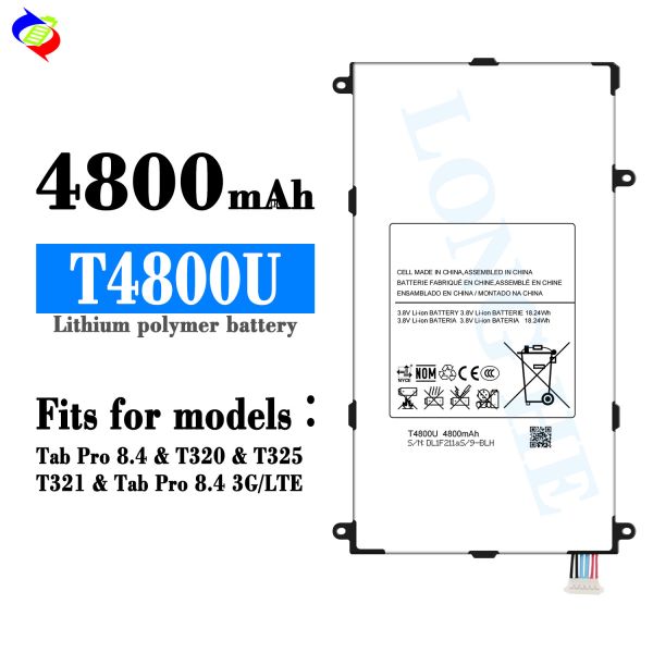 For SAMSUNG Original battery T4800U T4800E For Samsung Galaxy Tab Pro 8.4 in SM-T321 T325 T320 T321 Tablet Spare Batt PC 4800mAh
