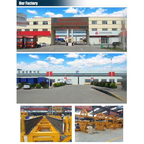 Стандарт 28T Двухскоростное посадочное колесо Сухое грузовое цементное танкерное транспортное полуприцеп