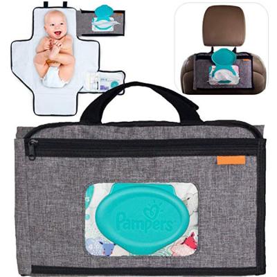 Reusable Baby Wet Bag Front Wipe Pocket Head Cushion Hugh Space For Essentials