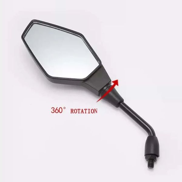 Universal Scooter Hand Bar Mirrors Motorcycle Back View Mirror 14*9cm Glass Size