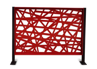 Painel de aço pintado vermelho da tela do corte do laser GN-SP-166 com teste padrão geométrico