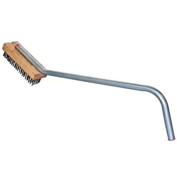 Angled Flat Steel Wire Heavy Duty Super Saver Grill Brush Replacement Head with Handle