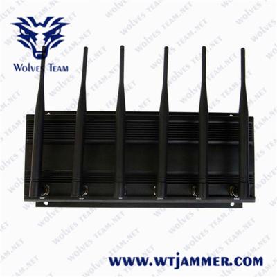 8 faixas 3G poderoso ajustável 4G todo o jammer de WIFI GPS Lojack do telefone celular