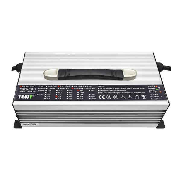 Outdoor 24v 36v 48v 60v battery charger Max power charger for on board Lifepo4 lead acid 2000Watts