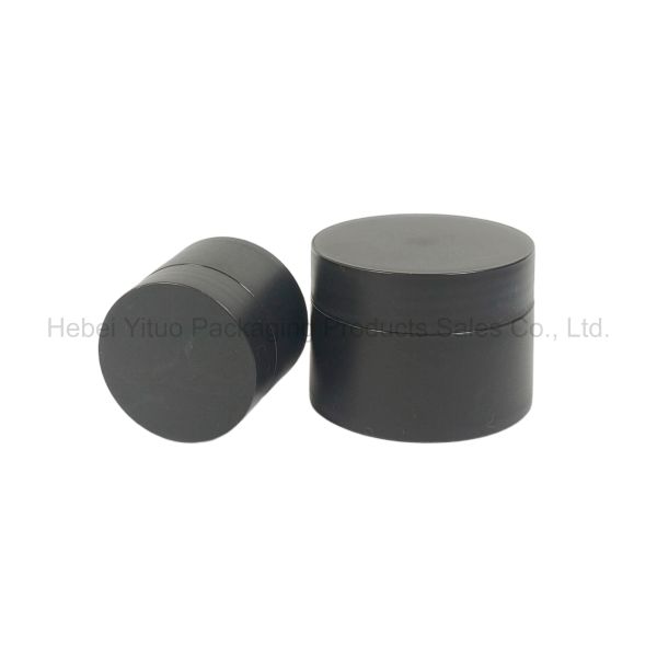Screw Cap Sealing Cosmetic Cream Jar Black 30g