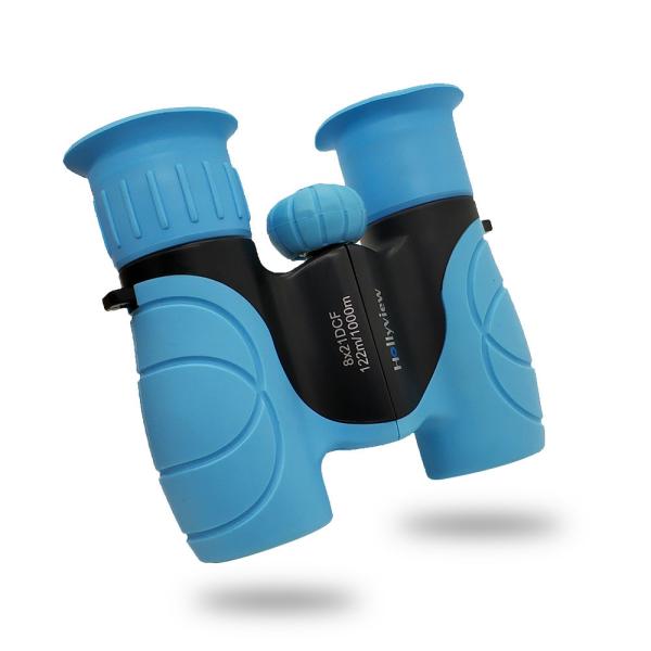 FMC Blue Color 8x21 Kids Binoculars For 3 Year Old , Child With Binoculars
