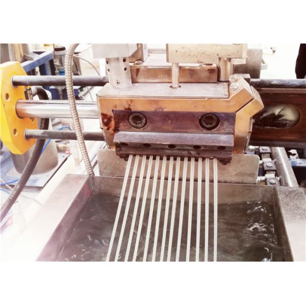Low Noise Twin Screw Compounding Extruder , PP / PE Plastic Extrusion Machine