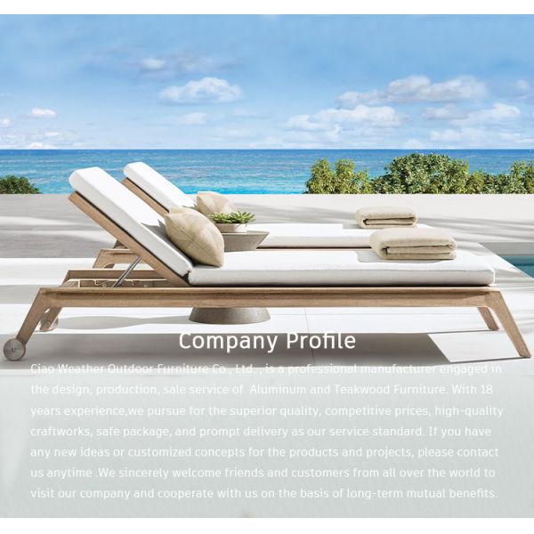 Modern Outdoor Furniture Hotel Courtyard Luxury Resort Chaise Villa Pool Lounge Chairs