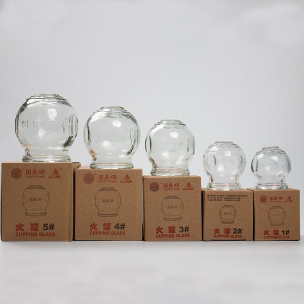 Effective Body Massage with 5 Sizes Chinese Traditional Fire Cupping Glass Hijama Cups