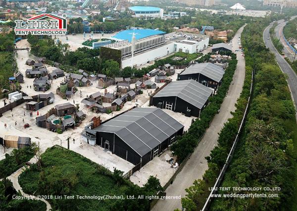 Fire Proof  PVC Aluminium 3m Black Meeting Event Tent