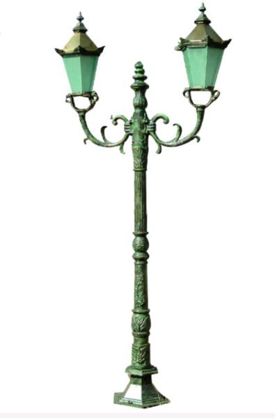 Iluminação decorativa antiga polo da rua do jardim do estilo da Espanha de polo de luz do ferro fundido