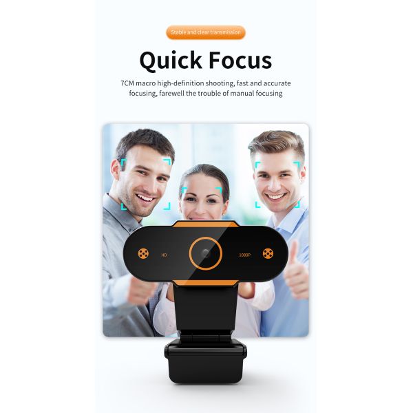 Autofocus Privacy Cover 2 Mega FHD Webcam Mini Stream Live Meeting