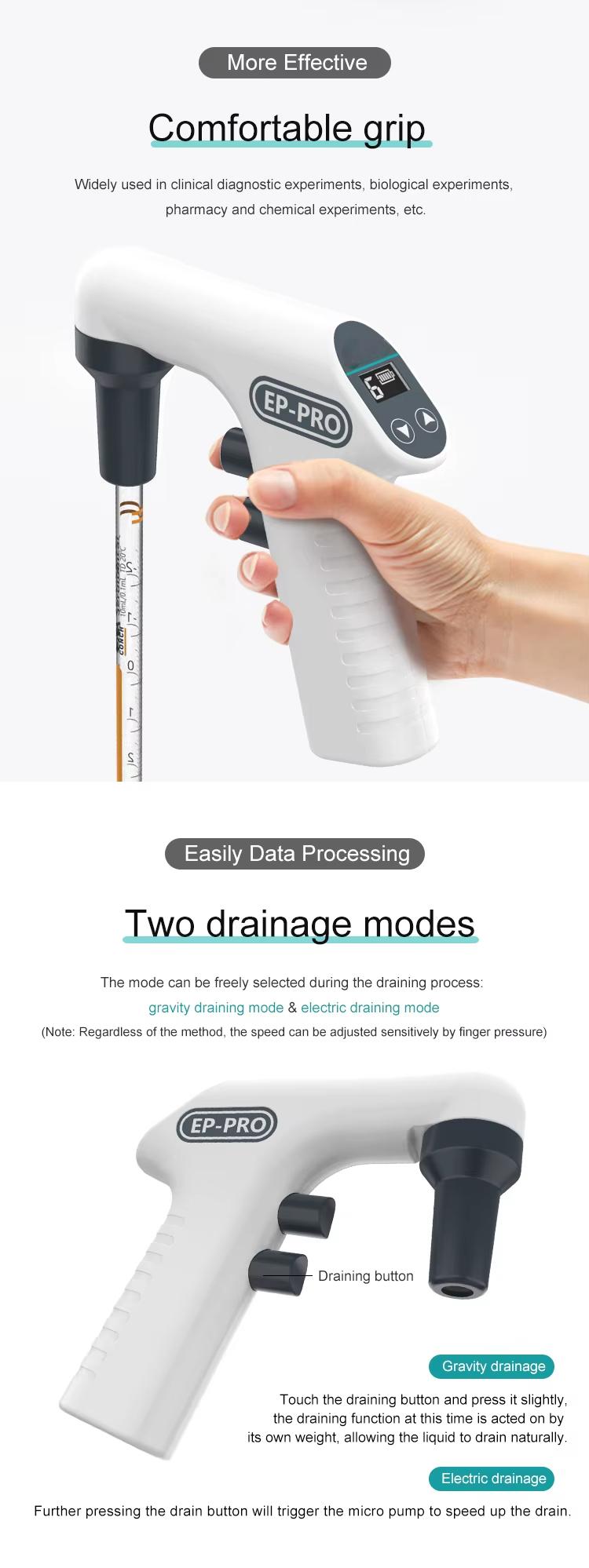 Adjustable Motorized Digital Micropipette Single Channel 0.1ul-100ml Volume Range Autoclavable CE Certified Laboratory Plastic