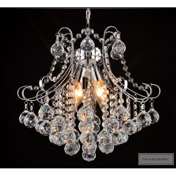 Small metal chandelier with K9 crystal for indoor home lighting fixtures (WH-MI-70)