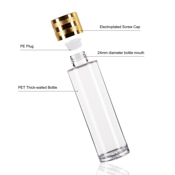 Контейнеры тяжелой стены 4 OZ пластиковые косметические, бутылка ЛЮБИМЦА косметическая упаковывая с крышками