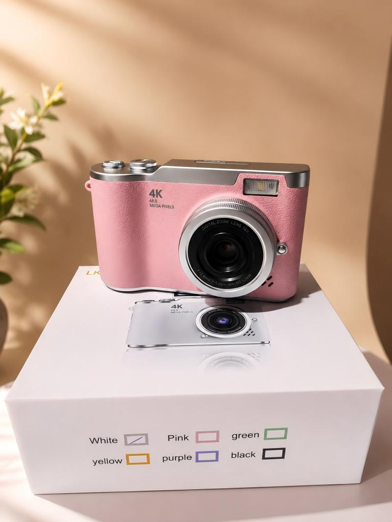 DLC LK007 Student Entry Level Retro CCD Camera with 2.4 Inch Rotatable Screen HD Photo Video Camcorder Gift Option