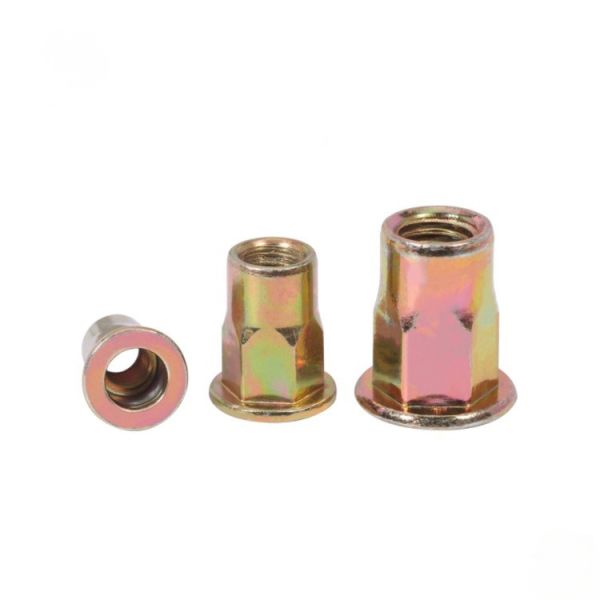 Flat Head Inner Hex Body Rivet Nut Stainless Steel Rivnuts Hexagonal Design