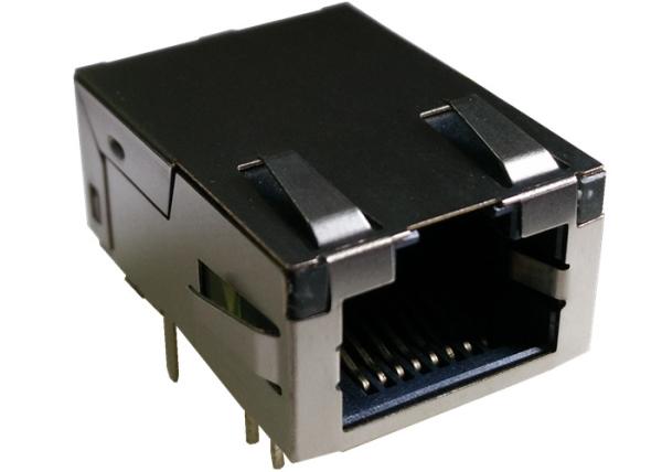 1368398-2 LED との磁気学の 1x1 ギガビット タブ控えめな Rj45 10/100/1000