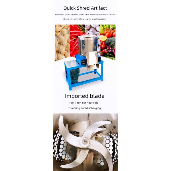 Versatile 2.2kw Electric Food Processor Ideal for Vegetable Processing Plant and Home