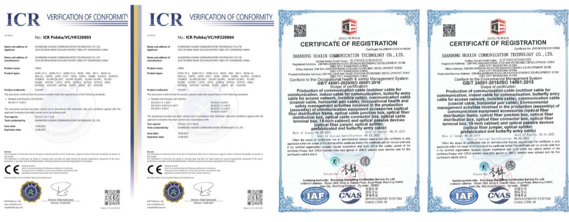 1 2 4 6 8 Cable de fibre optique FTTH de base Cable de communication intérieur extérieur en mode unique Cable de chute Ftth