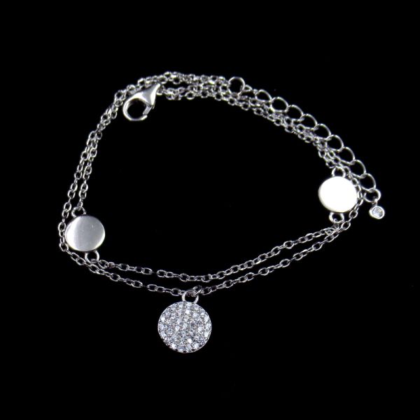 5 цветков серебрят стиль кубического браслета Зирконя корейский для маленьких девочек