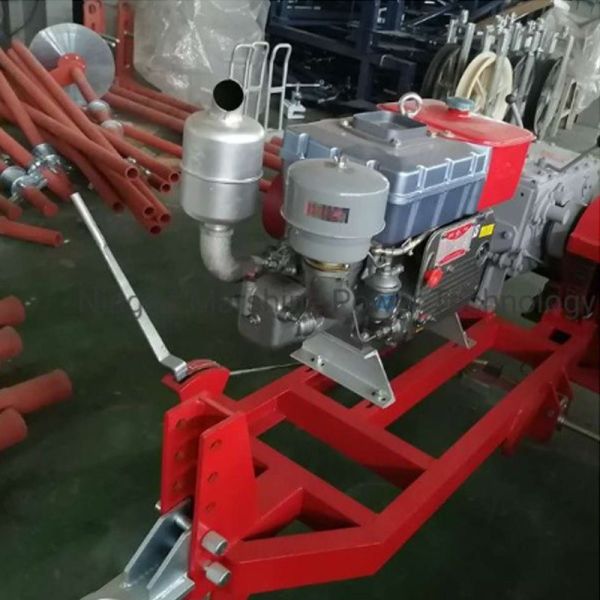 Honda Engine Dual Bull Wheel Powered Cable Pulling Winch Puller Machine