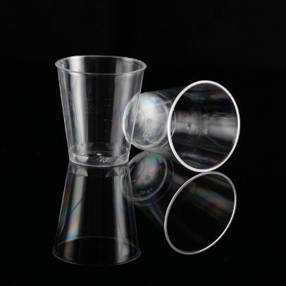 FDA 1,5 oz Copas de plástico PS transparentes descartáveis para bebidas quentes e frias