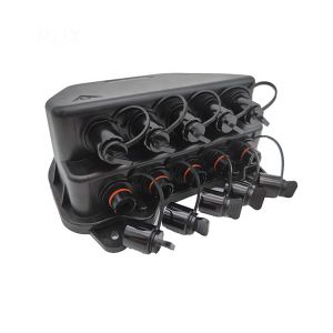 Caja de terminales de fibra óptica de 10 puertos con material ABS + PC y conector OptiTap Mini SC para redes FTTx