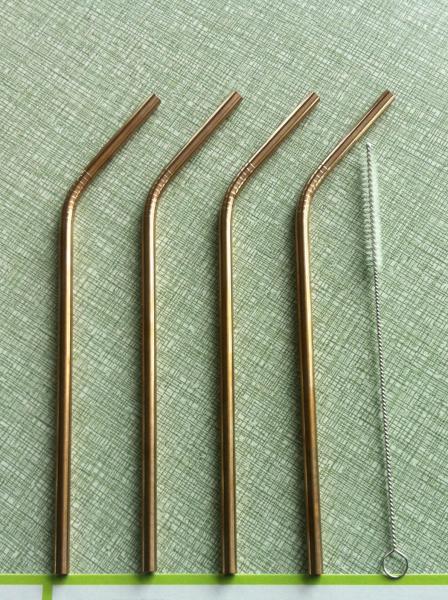Gold 304 Stainless Steel Drinking Straws