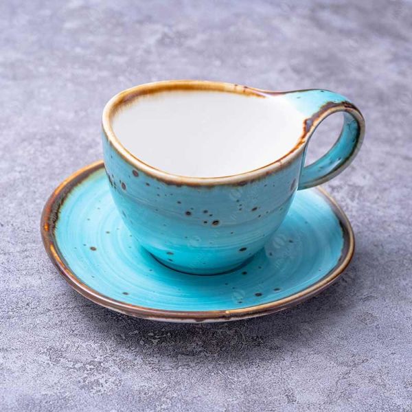 Afternoon Tea 90cc Ceramic Mug Cup And Saucers Hand Painted