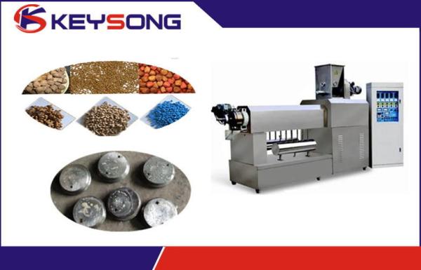 Single Screw Pet Food Extruder Machine , Stainless Steel Dog Food Feed Extruder Machine