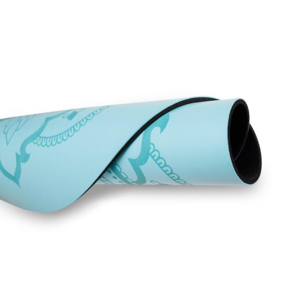 Round Type Non Slip Custom Printed Fitness Gym Sports 4 mm Natural Rubber PU Yoga Mat