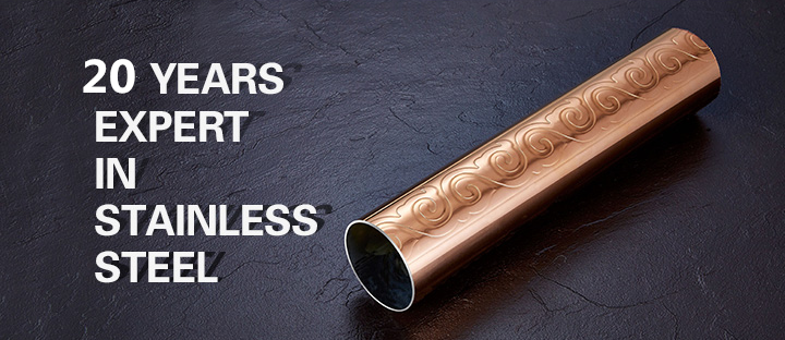 Quadrado de aço inoxidável tubo soldado Inox 304 Rose Gold Colored Decorative