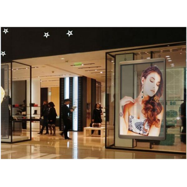 Space Saving Transparent LED Screens Full Color HD 16 Bit Processing Rear Serving