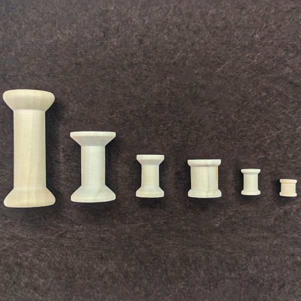 Rulos de madera personalizados rollo de madera natural rollo de línea de cometa de madera