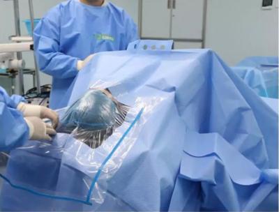 45gsm que estéril craniano drapeja os subministros médicos cirúrgicos entalham para drapejar