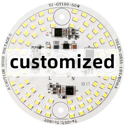220V 50W 105 LM/W DOB AC LED Modulo SMD Branco Emitente Cor Alumínio PCB Para LED Luz de Trabalho
