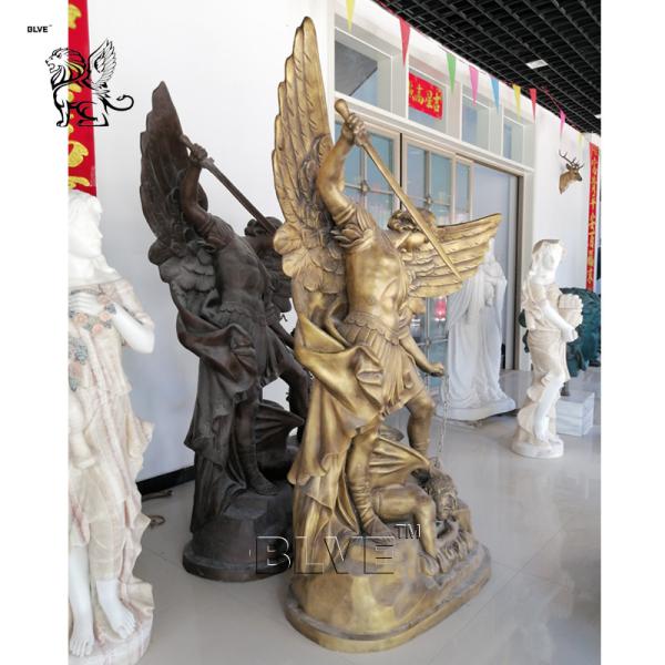 BLVE Archangel Michael Statue Bronze Sculpture Life Size Angel Gabriel Religious Famous Western Style