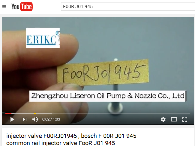 Dodge Ram ERIKC FooRJ01945 For BOS high pressure genuine injection valve F00R J01 945 , nozzle valve F ooR J01 945