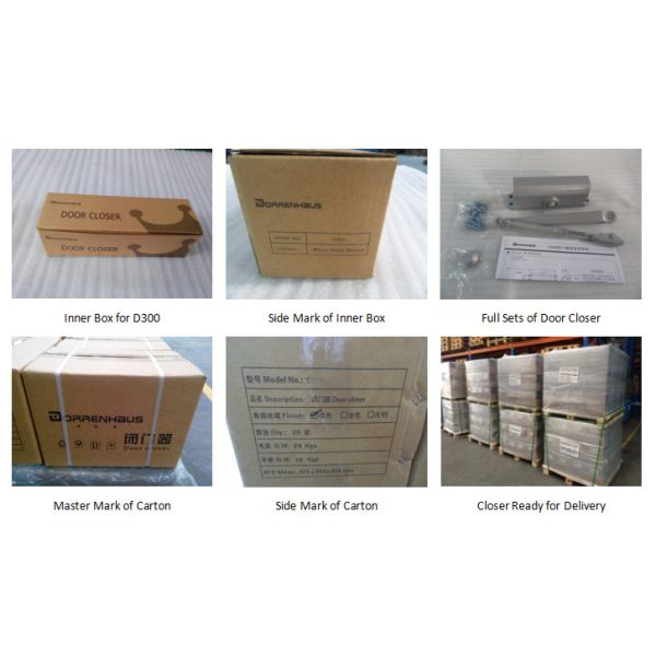 Exterior Automatic Hydraulic Door Closer D303 Small Size CCC Certified Fire Rated