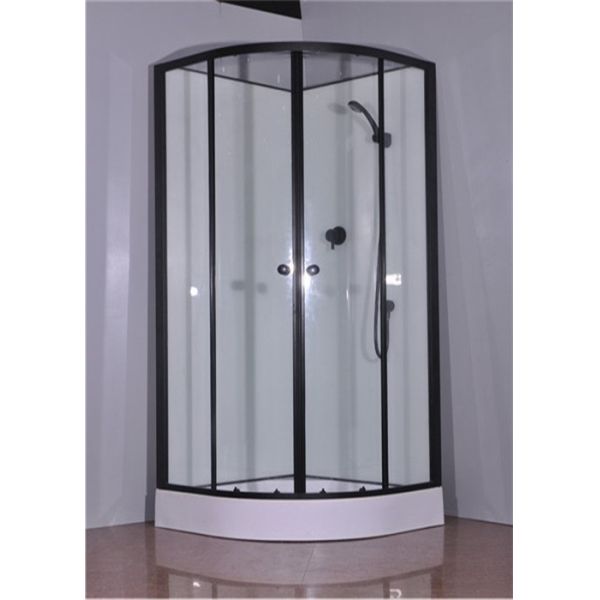 900*900*2150mm Black Aluminium Alloy Frame Toughened Glass Shower Cabin